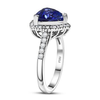 RHAPSODY AAAA Tansanit und Diamant Ring in 950 Platin - 3,62 ct.