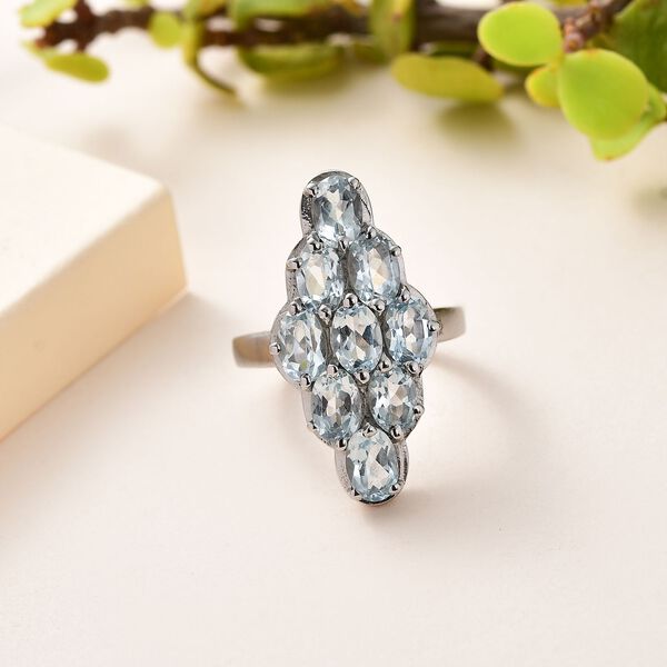 Himmelblauer Topas-Ring - 4,61 ct. image number 2