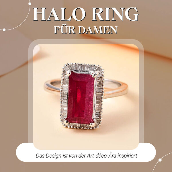 Afrikanischer Rubin und Diamant-Ring - 4,67 ct. image number 2