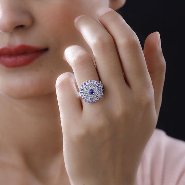 Tansanit und Zirkon Ring - 2,31 ct. image number 3