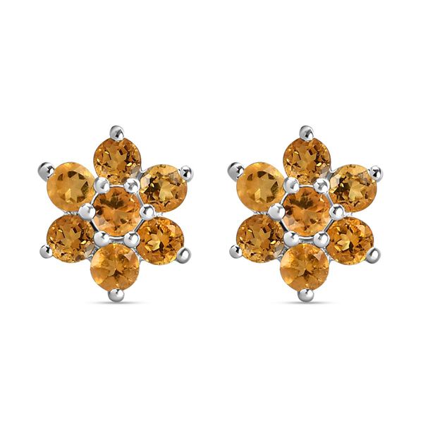 Citrin-Ohrringe, 925 Silber ca. 0,63 ct