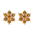 Citrin-Ohrringe, 925 Silber ca. 0,63 ct