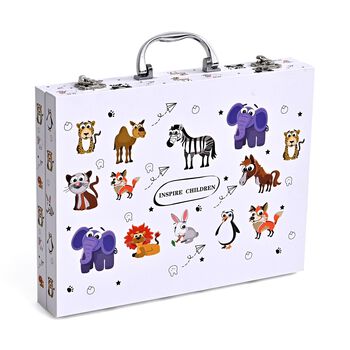 LIVMORE K&uuml;nstler Malset 84 teilig in Aufbewahrungskoffer 30 x 25 cm, Mherfarbig