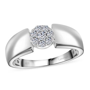 LUXURIANT 0,25 ct. SI-GH Labor Diamant Ring, 925 Silber platiniert