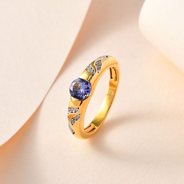 Tansanit und Zirkonia Ring - 0.52ct. image number 2