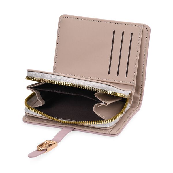 Life style Color:purple /Profile: wallet  wall(exterior):PU   Lining(interior): polyester;  wallet Pockets(exterior):Pockets(interior):currency divider-2;card slot-7 long wallet  Measurement:7.87*3.94*1.18inch            short wallet  Measurement:4.72*3. image number 8