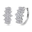 Moissanit Ohrringe 925 Silber rhodiniert ca. 1.93 ct