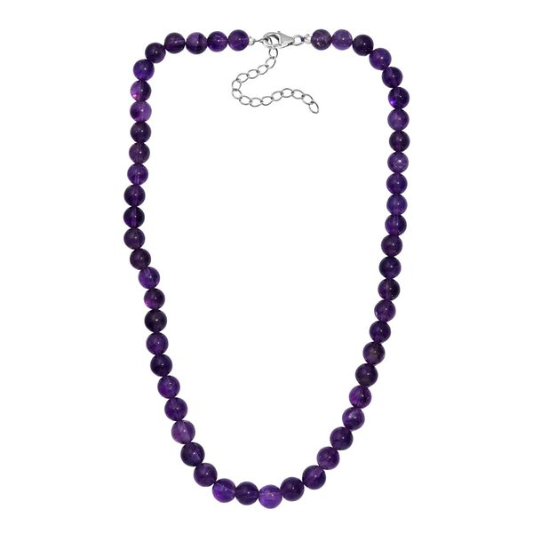 Afrikanischer Amethyst Halskette ca. 45 cm+ 5 cm Extender, Edelstahl ca. 220,00 ct. image number 3