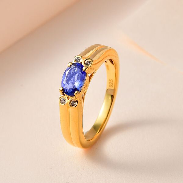 AA Tansanit und Zirkon Ring - 0,85 ct. image number 1