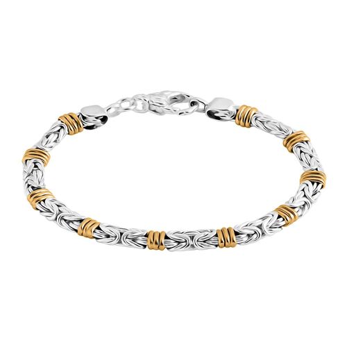 Royal Bali - 925 Silber Zweifarbige Beschichtung Armband ca. 18 cm ca. 16,17g image number 0