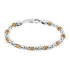 Royal Bali - 925 Silber Zweifarbige Beschichtung Armband ca. 18 cm ca. 16,17g