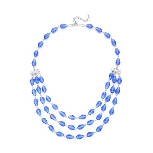 Blaues Glas Halskette ca. 56 cm EisenStandard image number 0