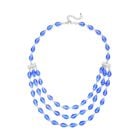 Blaues Glas Halskette ca. 56 cm EisenStandard