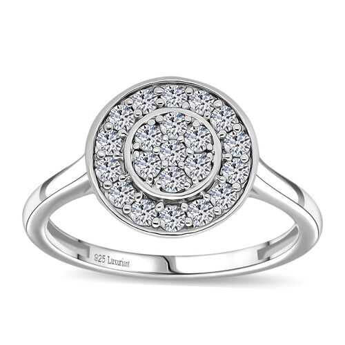 Lab Grown Diamant SI Ring 925 Silber rhodiniert (Größe 17.00) ca. 0,53 ct image number 3