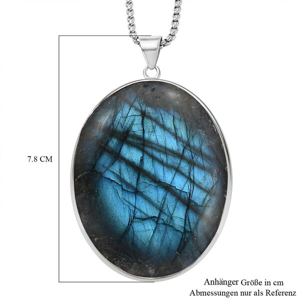 Labradorit Anhänger mit 50cm Kette - 300 ct. image number 6