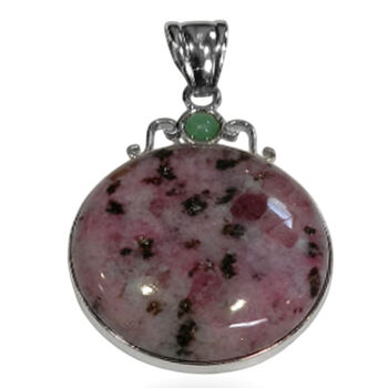 Lila Quarz, Gr&uuml;ner Aventurin Anh&auml;nger ca. 45.00 ct