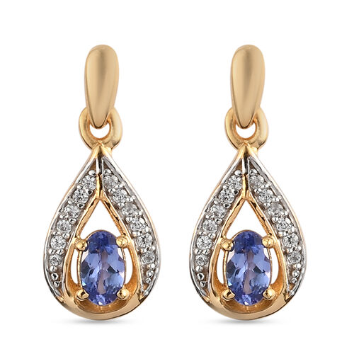 AA Tansanit und Zirkon Ohrhänger - 0,75 ct. image number 0
