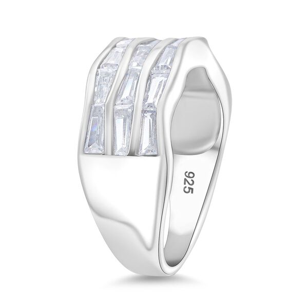 Lustro Stella Wei&szlig;er Zirkonia Half Eternity Ring image number 4