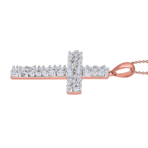 Lab Grown Diamant SI Schmuckset 925 Silber 750 Roségold Vermeil ca. 0,33 ct. image number 4