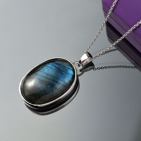 EverTrue Labradorit Anhänger mit 50cm Kette - 29 ct. image number 2