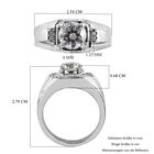 LUSTRO STELLA Hergestellt mit ZIRKONIA Herren Ring Edelstahl (Größe 20) image number 5
