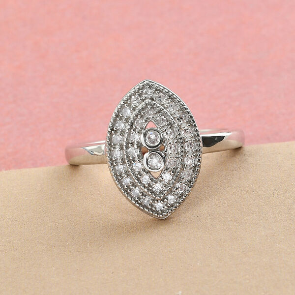 Diamant Ring 925 Silber platiniert  ca. 0,25 ct image number 2