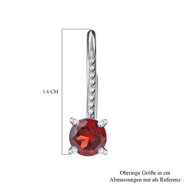 Mosambik Granat Ohrringe, 925 Silber platiniert, ca. 1.07 ct image number 5