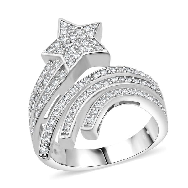LUSTRO STELLA - Wei&szlig;er Zirkonia Ring 925 Silber rhodiniert (Gr&ouml;&szlig;e 18.00) image number 3