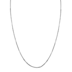 Italianische alternierende Margarita Kette, ca. 75 cm, 925 Silber rhodiniert ca. 5,93g