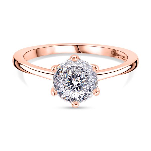 D'Joy Moissanit Ring, 925 Silber 750 Roségold Vermeil - 1,38 ct. image number 0