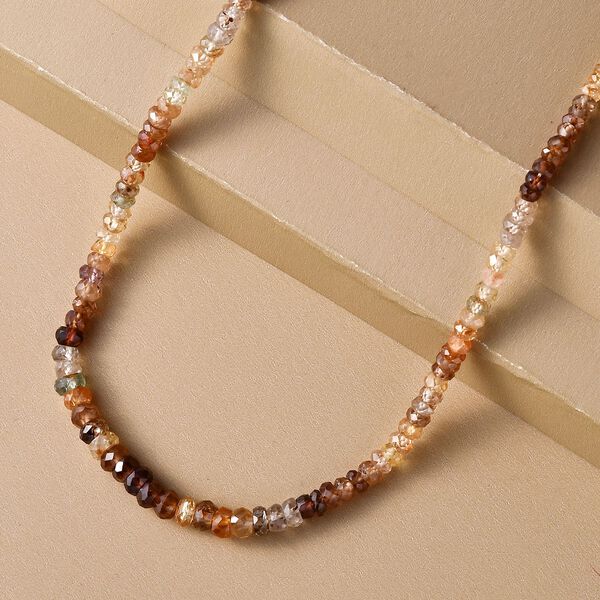 Goldene Zirkon-Halskette, 45 cm - 72 ct. image number 3