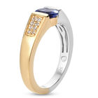 Tansanit und Zirkon Ring 925 Silber Bicolor  ca. 0,76 ct image number 4