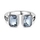 Himmelblauer Topas Ring Edelstahl (Größe 18.00) ca. 2,66 ct