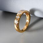Diamant Band Ring 925 Silber 585 Vergoldet image number 1