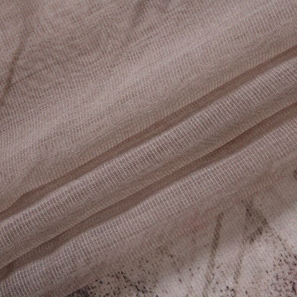 LA MAREY - Luxuri&ouml;ser Floral-Print Schal, Merinowolle und Maulbeerseide, braun image number 3