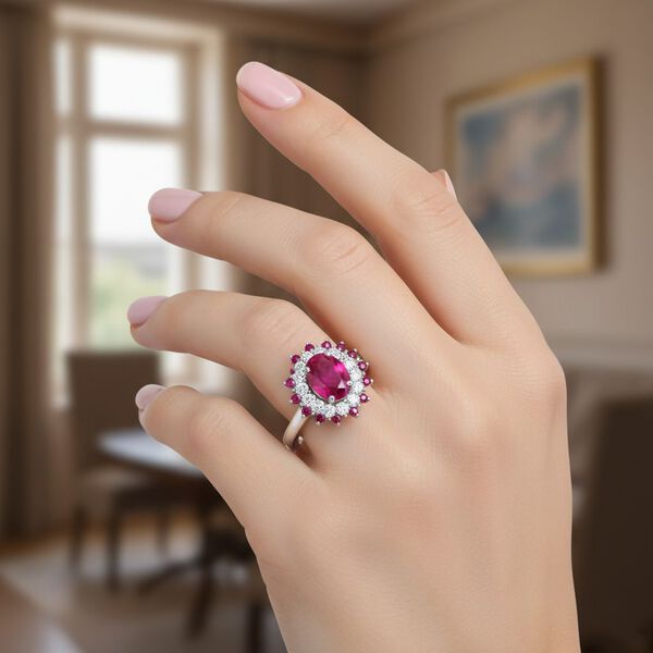 D'Joy Ilakaka Rosa Saphir und Zirkon Ring - 2,85 ct. image number 2