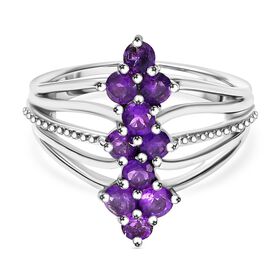 Afrikanischer Amethyst Ring Messing (Größe 17.00) ca. 1,05 ct