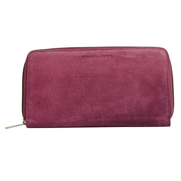 Echtleder Brieftasche mit RFID-Schutz, fuchsia