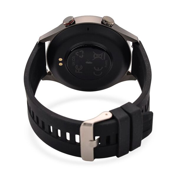 L10 Smartwatch, 1.5 Zoll HD Display, Herzfrequenz-, Blutdruck- und Blutsauerstoffmessung, Schwarzes Silikonarmband image number 6