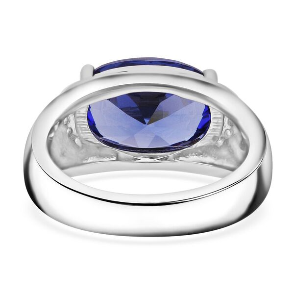 LUSTRO STELLA blauer und wei&szlig;er Zirkonia Ring image number 5