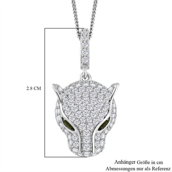 GP Nat&uuml;rlicher Chromdiopsid, Blauer Saphir Schmuckset 925 Silber platiniert, 925 Silber rhodiniert ca. 2,08 ct. image number 6