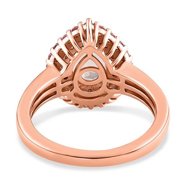 Marropino Morganit und rosa Saphir-Ring, 925 Silber Ros&eacute;gold Vermeil,  ca. 1,48 ct image number 6