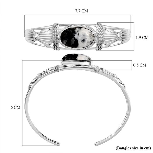 Weißer Büffel-Armreif, 19cm - 12,83 ct. image number 5