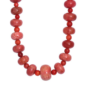 EVER TRUE Koralle Halskette ca. 45 cm Nickelfreies Messing platiniert ca. 500,00 ct.