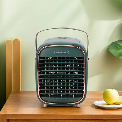 Luftk&uuml;hler mit Nebelspray, Gr&ouml;&szlig;e 15x14,5x18 cm, Gr&uuml;n