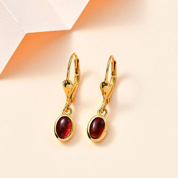 Ammolit Ohrringe 925 Silber 750 Gelbgold Vermeil ca. 0.99 ct image number 2