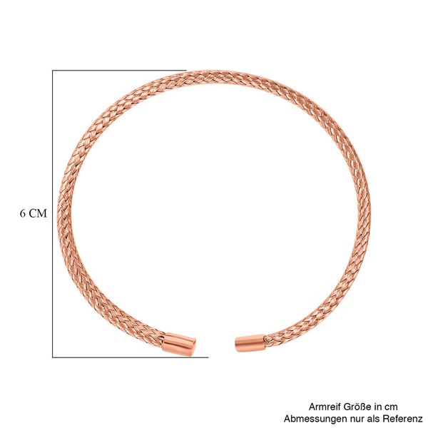 Flexibles Edelstahl Armreif, ca. 12,00g, rosévergoldet image number 6