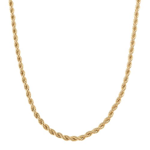 Kordelkette Halskette, Nickelfreies Messing, ca. 59.5 cm, Goldfarben image number 0