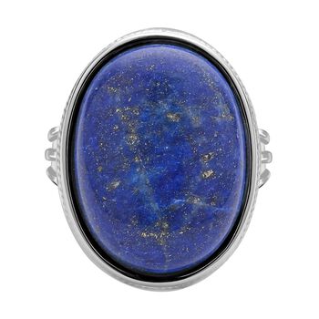 Lapislazuli Ring, Edelstahl (Gr&ouml;&szlig;e 16.00) ca. 25,00 ct