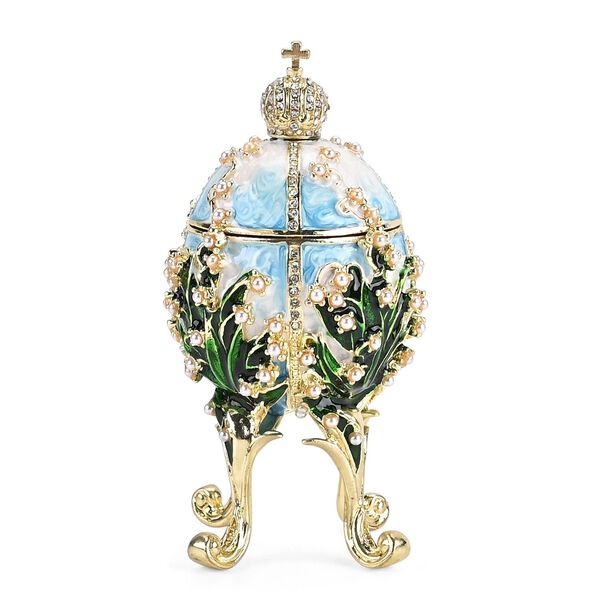 " Egg shape Trinket Storage Box with pearl -  multicolor Material: Alloy size: 6*6*11cm  "" Egg shape Trinket Storage Box with pearl -  multicolor Material: Alloy size: 6*6*11cm  "" Egg shape Trinket Storage Box with pearl -  multicolor Material: Alloy si image number 0